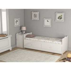 Bebek Beşiği Komidinli Ayaklı Sallanır Büyüyen beşik +Yatak