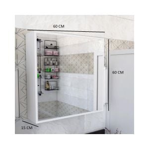 2 kapaklı Aynalı banyo dolabı üst modül