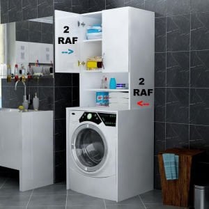 Çamaşır Makinası Dolabı 2 kapaklı Raflı Alt üst set banyo dolabı