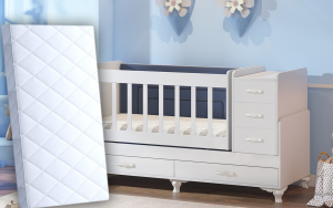 5 Çekmeceli Büyüyen Sallanır Bebek Beşiği Yatak Hediyeli