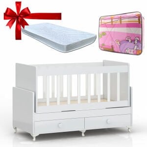 Wsmall Sallanır Anne Yanı Bebek Beşiği Yatak Uyku Seti Hediyeli 60x120 cm