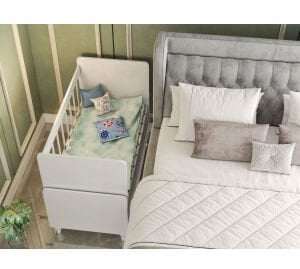Sallanır anne yanı çekmeceli bebek beşikleri